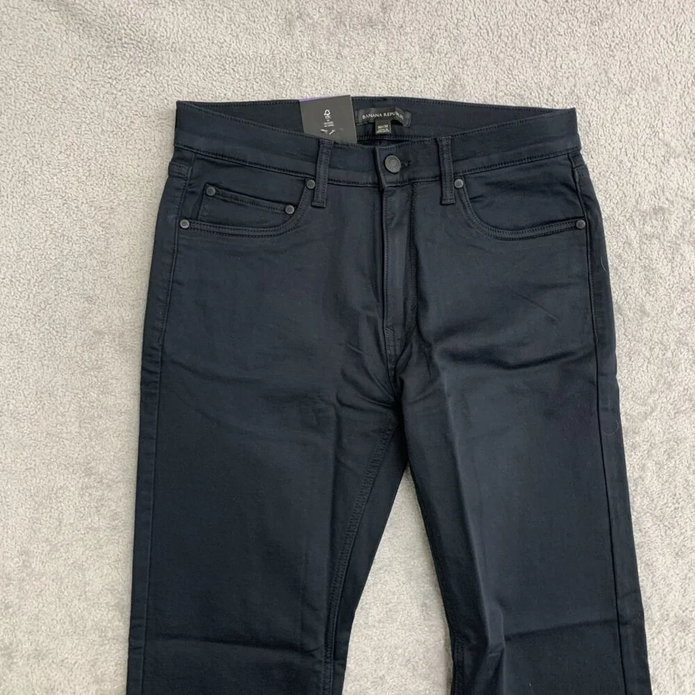 Banana Republic Men's 30x32 Black 5-Pocket Pants Cotton-Blend G1922